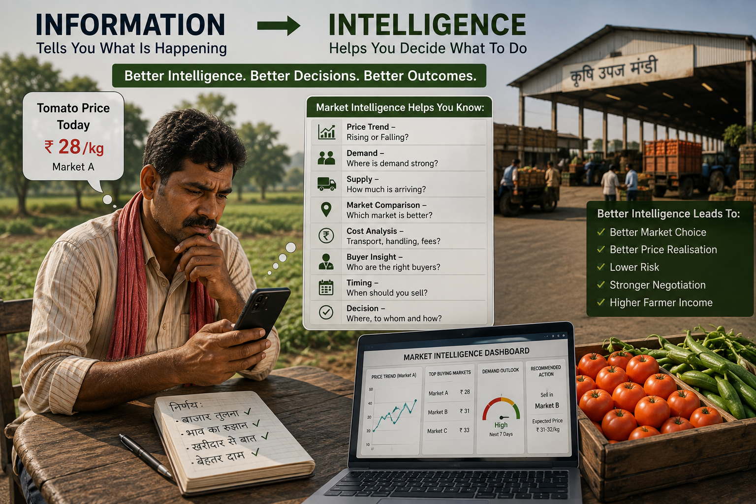 Why Farmers Need Market Intelligence, Not Just Market Information